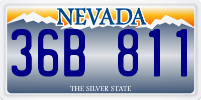 NV license plate 36B811