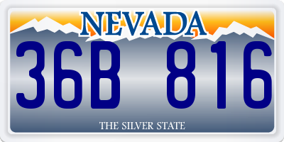 NV license plate 36B816