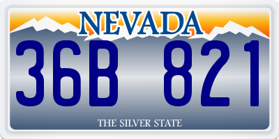 NV license plate 36B821