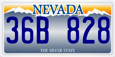 NV license plate 36B828