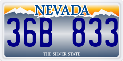 NV license plate 36B833