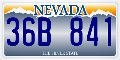 NV license plate 36B841