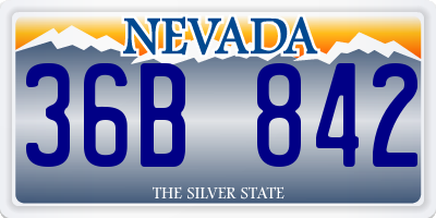 NV license plate 36B842