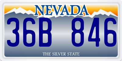 NV license plate 36B846