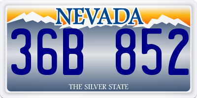 NV license plate 36B852