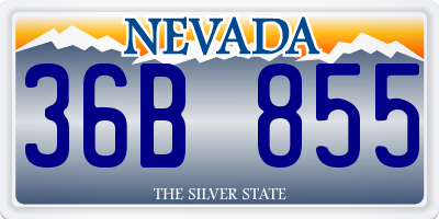 NV license plate 36B855