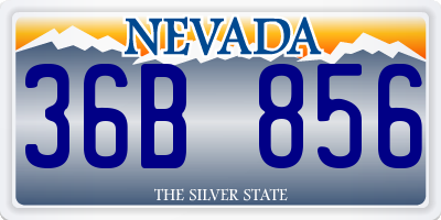 NV license plate 36B856