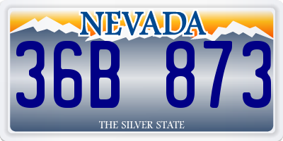 NV license plate 36B873