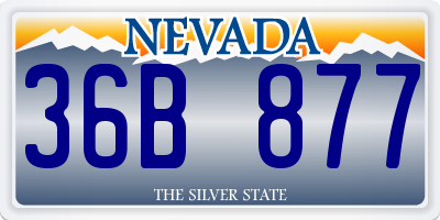 NV license plate 36B877