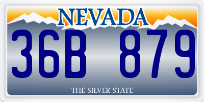 NV license plate 36B879