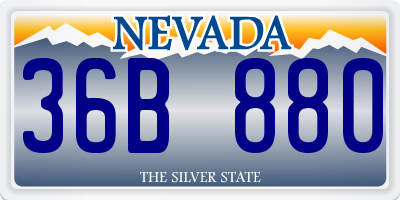 NV license plate 36B880