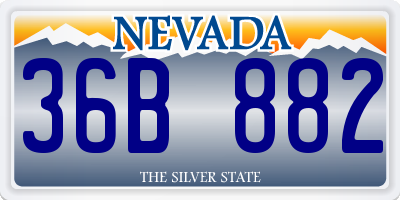 NV license plate 36B882