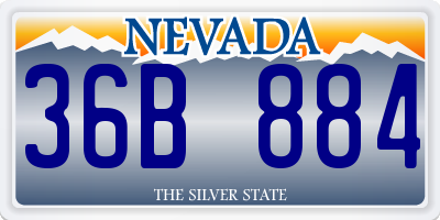 NV license plate 36B884