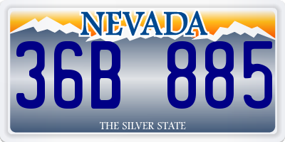 NV license plate 36B885