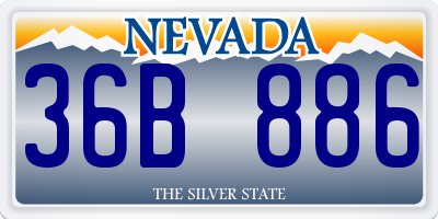 NV license plate 36B886