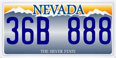 NV license plate 36B888