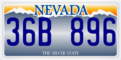 NV license plate 36B896