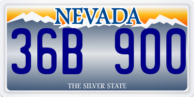 NV license plate 36B900