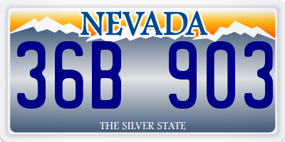 NV license plate 36B903