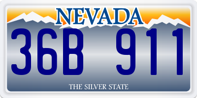 NV license plate 36B911