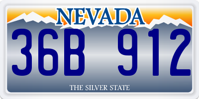 NV license plate 36B912