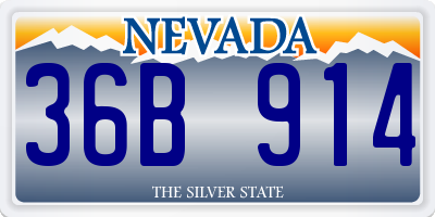 NV license plate 36B914