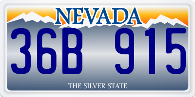 NV license plate 36B915