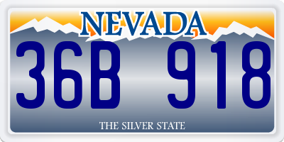 NV license plate 36B918