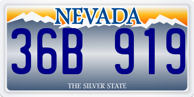 NV license plate 36B919