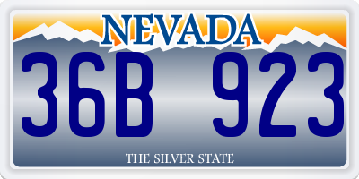 NV license plate 36B923