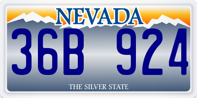 NV license plate 36B924