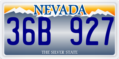 NV license plate 36B927