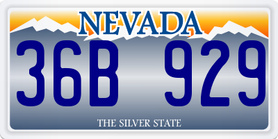 NV license plate 36B929