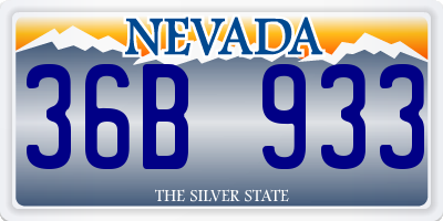 NV license plate 36B933