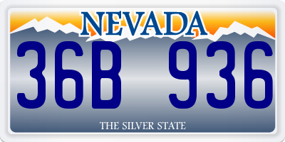 NV license plate 36B936