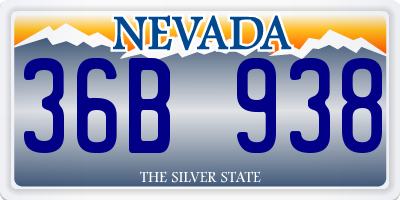 NV license plate 36B938