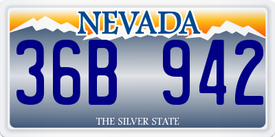 NV license plate 36B942