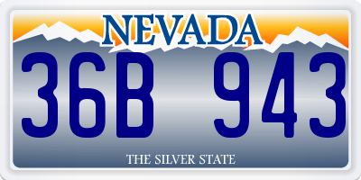 NV license plate 36B943