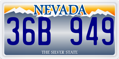 NV license plate 36B949