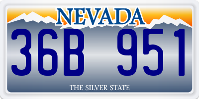 NV license plate 36B951