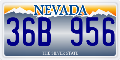 NV license plate 36B956