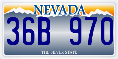 NV license plate 36B970