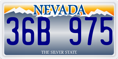 NV license plate 36B975