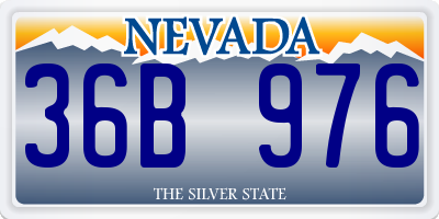 NV license plate 36B976