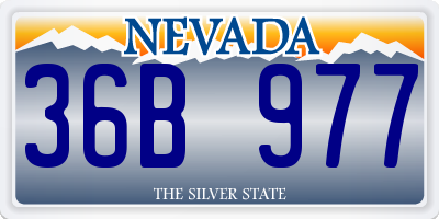 NV license plate 36B977