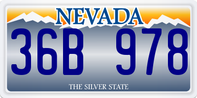 NV license plate 36B978