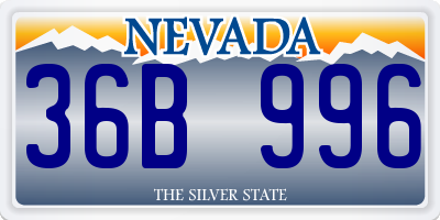 NV license plate 36B996