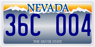 NV license plate 36C004