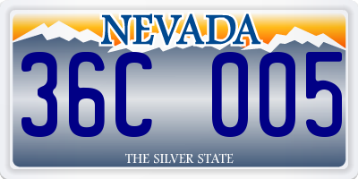 NV license plate 36C005