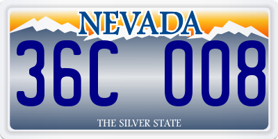 NV license plate 36C008